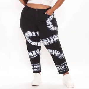 fashion nova "Follow You Anywhere" Tie Dye Mom Jeans